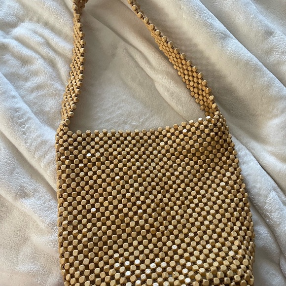 VINTAGE THE SAK WOOD BEADED RARE BAG - Picture 5 of 9